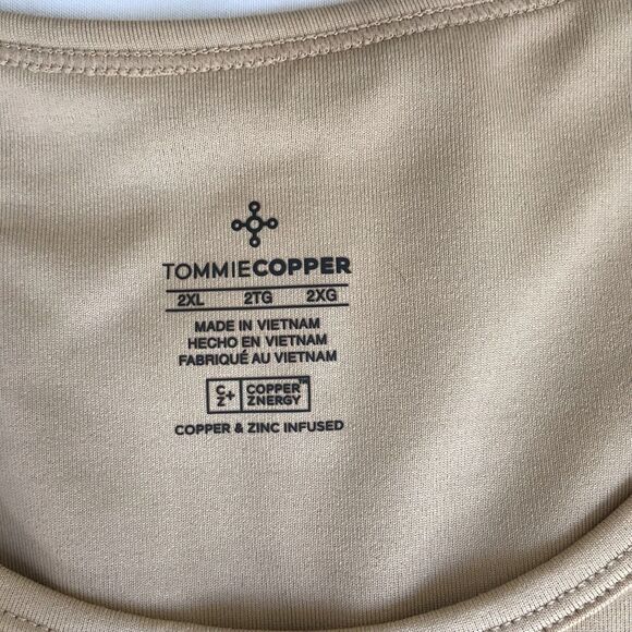 TOMMIE COPPER Tank Womens 2XL XXL Nude Beige Lower Back Support Tank Top NWOT - Picture 2 of 12